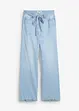 Wide leg jeans mid waist, riem, bonprix