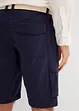 Cargo bermuda met linnen en riem, regular fit, bonprix
