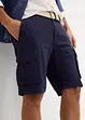 Cargo bermuda met linnen en riem, regular fit, bonprix