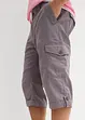 Lange cargo bermuda met linnen, regular fit, bonprix