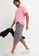 Lange cargo bermuda met linnen, regular fit, bonprix