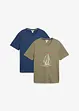 T-shirt (set van 2) van puur biologisch katoen, bonprix