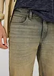 Dirty washed jeans bermuda, regular fit, bonprix