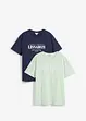 T-shirt ( set van 2) van puur biologisch katoen, bonprix