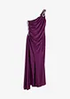 Maxi jurk met strass-applicatie en ruches, bonprix