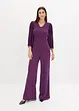 Jersey jumpsuit met plissé mouwen van fijn chiffon, bonprix
