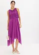 Premium chiffon midi jurk met kant, bonprix