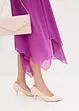 Premium chiffon midi jurk met kant, bonprix