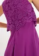 Premium chiffon midi jurk met kant, bonprix