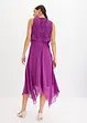 Premium chiffon midi jurk met kant, bonprix