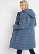 Lange gewatteerde jas in layerlook, bonprix