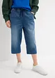 Jongens lang instap jeans bermuda, slim fit, bonprix