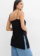 Asymmetrische top met spaghettibandjes van viscosemix, bonprix