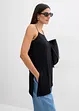 Asymmetrische top met spaghettibandjes van viscosemix, bonprix