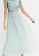 Maxi jurk met pailletten borduursel, bonprix