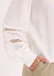 Blouse met linnen en gehaakte inzetstukken, bonprix