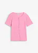 T-shirt met structuur en knopen, bonprix