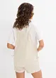 Korte jumpsuit van een luchtige linnenmix, bonprix
