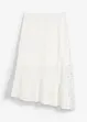 Midi rok met kant, bonprix