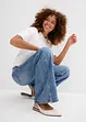 Loose straight jeans mid waist, low stretch, bonprix