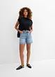 Jeans bermuda mid waist, low stretch, bonprix