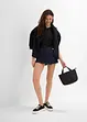 Spijker broekrok in wikkellook, mid waist, bonprix
