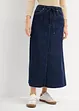 Midi spijkerrok mid waist, superzacht, bonprix