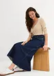 Midi spijkerrok mid waist, superzacht, bonprix