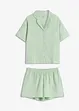 Mousseline shortama met knoopsluiting, bonprix