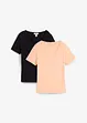 T-shirt van soepele viscose (set van 2), bonprix