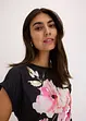 Shirt met geweven inzetstuk, bonprix