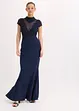 Maxi jurk met kant en mesh, bonprix