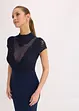 Maxi jurk met kant en mesh, bonprix