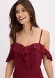 Carmen jurk met volants, bonprix