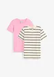 T-shirt van puur biologisch katoen ( set van 2), bonprix
