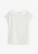 Shirt met passen van satijn, bonprix