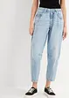 Barrel jeans mid waist, comfortabele tailleband, cropped, bonprix
