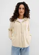 Sweatvest met capuchon en elastiek, bonprix