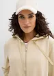 Sweatvest met capuchon en elastiek, bonprix