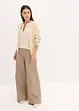 Soepelvallende, satijnen blouse met oversized schouders, bonprix