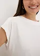 Shirt met passen van satijn, bonprix