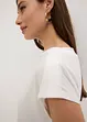 Shirt met passen van satijn, bonprix