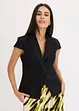 Blazer van katoen-satijn met korte mouwen, bonprix