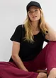 Shirt van effectgaren met gesmokte boord, bonprix