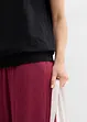 Shirt van effectgaren met gesmokte boord, bonprix