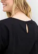 Shirt van effectgaren met gesmokte boord, bonprix