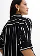Blouse met korte mouwen van gestructureerde crêpe, bonprix