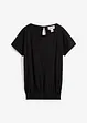 Shirt van effectgaren met gesmokte boord, bonprix