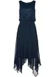 Premium chiffon midi jurk met kant, bonprix