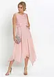 Premium chiffon midi jurk met kant, bonprix
